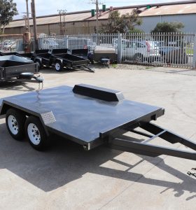 14x6x6 Semi Flat Top Car Carrier Trailer