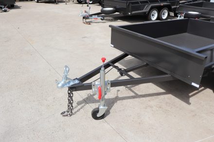 6x4 Single Axle Box Trailer Fixed Front Checker Plate Floor