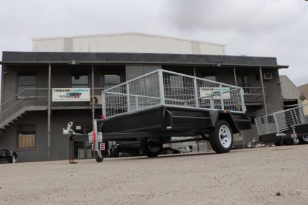 8x5 Single Axle Box 2ft Cage Trailer Heavy Duty